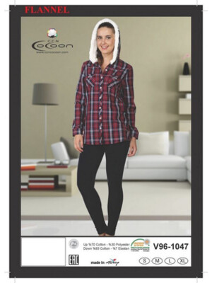 Купить Костюм жіночий з сорочки і легінси COCOON V96-1047 в Украина в Lingerie.ua - Одяг для дому та відпочинку, Фото 2