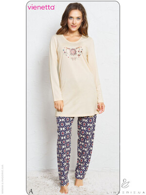 Домашній комплект жіночий з довгим рукавом VIENETTA 7051030697