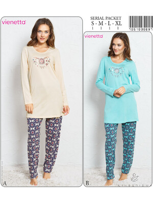 Купить Домашній комплект жіночий з довгим рукавом VIENETTA 7051030697 в Украина в Lingerie.ua - Одяг для дому та відпочинку, Фото 2