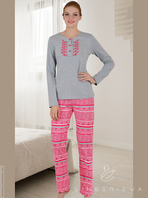 Домашний комплект женский с длинным рукавом SABRINA T-41419