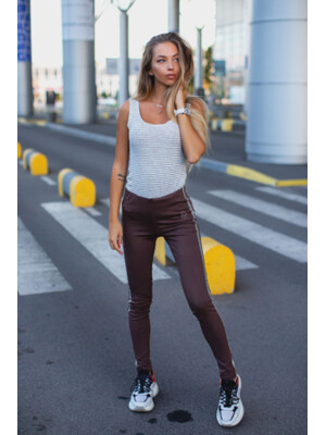 Леггинсы женские LINGERIE 170149 кожанный лампас