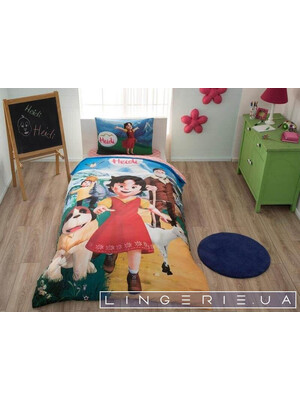 Односпальный комплект постельного белья TAC Disney Heidi с простыней на резинке