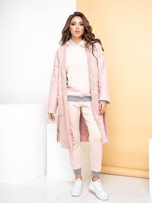 Купить Кейп кардиган двосторонній із замші та екохутра LINGERIE 170288 в Украина в Lingerie.ua - Одяг для дому та відпочинку, Фото 4