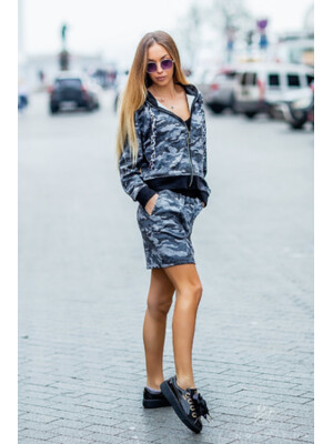 Костюм женский с юбкой в стиле милитари LINGERIE 170305