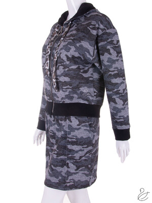 Купить Костюм жіночий зі спідницею в стилі мілітарі LINGERIE 170305 в Украина в Lingerie.ua - Одяг для дому та відпочинку, Фото 2