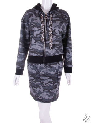 Купить Костюм жіночий зі спідницею в стилі мілітарі LINGERIE 170305 в Украина в Lingerie.ua - Одяг для дому та відпочинку, Фото 4