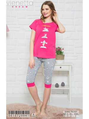 Купить Хлопковый комплект с бриджами VIENETTA 0010720041 в Украина в Lingerie.ua - Одяг для дому та відпочинку, Фото 1