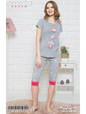 Купить Хлопковый комплект с бриджами VIENETTA 0010720041 в Украина в Lingerie.ua - Одяг для дому та відпочинку, Фото 2