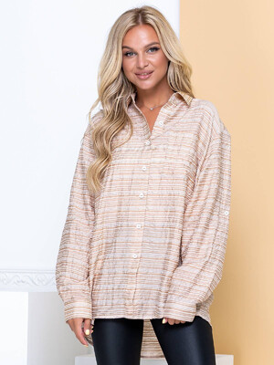 Купить Льняная женская рубашка с длинным рукавом LINGERIE 170452 в Украина в Lingerie.ua - Одяг для дому та відпочинку, Фото 15