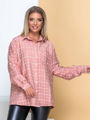 Купить Льняная женская рубашка с длинным рукавом LINGERIE 170452 в Украина в Lingerie.ua - Одяг для дому та відпочинку, Фото 3