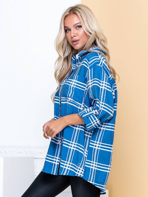 Купить Льняная женская рубашка с длинным рукавом LINGERIE 170452 в Украина в Lingerie.ua - Одяг для дому та відпочинку, Фото 4