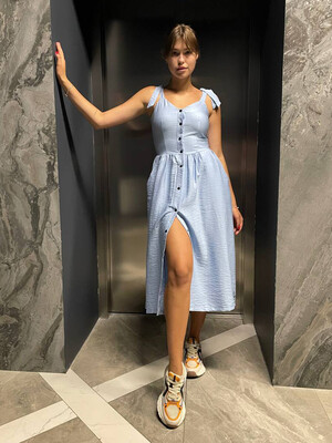 Купить Сарафан літній LINGERIE 170569 з натурального льону в Украина в Lingerie.ua - Одяг для дому та відпочинку, Фото 4