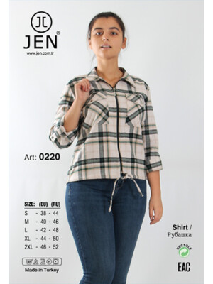 Купить Сорочка JEN 0220 на блискавці фланель в Украина