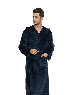 Купить Теплий чоловічий халат із капюшоном COCOON E14-5508 в Украина в Lingerie.ua - Одяг для дому та відпочинку, Фото 2