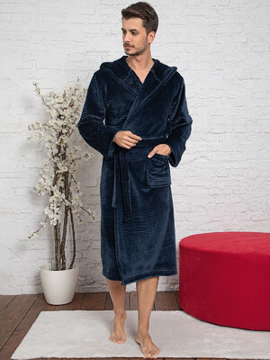 Купить Теплий чоловічий халат із капюшоном COCOON E14-5508 в Украина в Lingerie.ua - Одяг для дому та відпочинку, Фото 3
