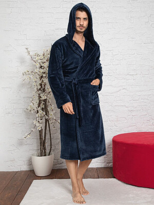 Купить Теплий чоловічий халат із капюшоном COCOON E14-5508 в Украина в Lingerie.ua - Одяг для дому та відпочинку, Фото 6