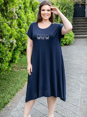 Купить Платье женское из вискозы с коротким рукавом COCOON J1-1030 в Украина в Lingerie.ua - Одяг для дому та відпочинку, Фото 3