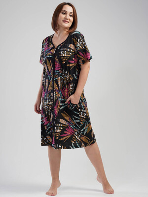 Купить Халат женский VIENETTA 1091250049 на молнии кор рукав в Украина в Lingerie.ua - Одяг для дому та відпочинку, Фото 4