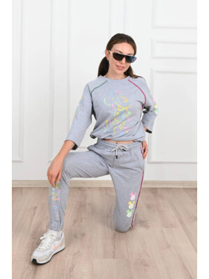 Купить Трикотажный повседневный костюм женский с джоггерами ADROM 3327 в Украина