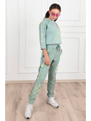 Купить Трикотажный повседневный костюм женский с джоггерами ADROM 3327 в Украина в Lingerie.ua - Одяг для дому та відпочинку, Фото 2