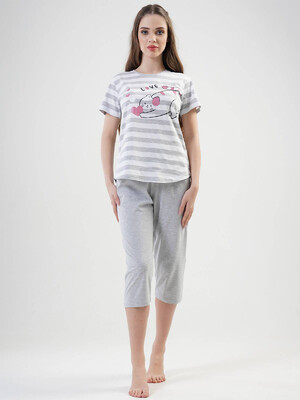 Купить Хлопковый комплект с капри VIENETTA 2020520000 в Украина в Lingerie.ua - Одяг для дому та відпочинку, Фото 5