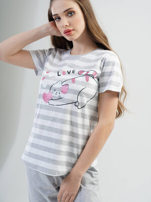 Купить Хлопковый комплект с капри VIENETTA 2020520000 в Украина в Lingerie.ua - Одяг для дому та відпочинку, Фото 6