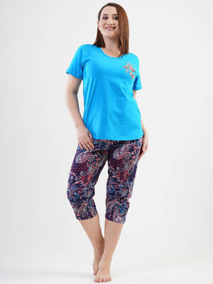 Купить Хлопковый комплект с бриджами VIENETTA 1121180414 в Украина в Lingerie.ua - Одяг для дому та відпочинку, Фото 1