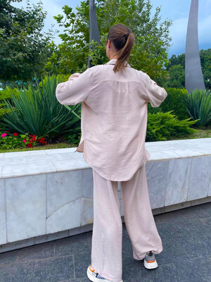 Купить Льняной костюм из рубашки и брюк LINGERIE 170655 в Украина в Lingerie.ua - Одяг для дому та відпочинку, Фото 4