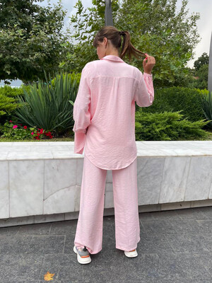 Купить Льняной костюм из рубашки и брюк LINGERIE 170655 в Украина в Lingerie.ua - Одяг для дому та відпочинку, Фото 5