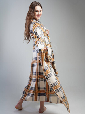 Купить Флісовий плед у клітинку VIENETTA 2041320063 в Украина в Lingerie.ua - Одяг для дому та відпочинку, Фото 4