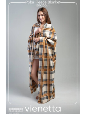 Купить Флісовий плед у клітинку VIENETTA 2041320063 в Украина в Lingerie.ua - Одяг для дому та відпочинку, Фото 5