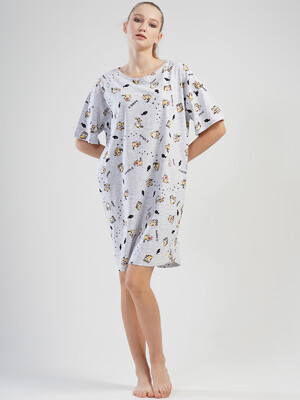 Купить Хлопковая туника с принтом VIENETTA 1101628990 в Украина в Lingerie.ua - Одяг для дому та відпочинку, Фото 1