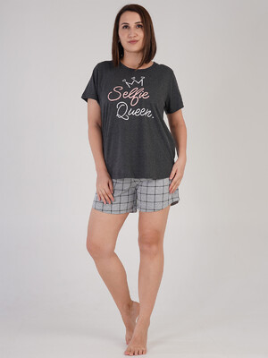 Купить Хлопковый комплект с шортами VIENETTA 2111101708 в Украина в Lingerie.ua - Одяг для дому та відпочинку, Фото 1