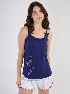 Купить Хлопковая пижама  с шортами VIENETTA 2121091609 в Украина в Lingerie.ua - Одяг для дому та відпочинку, Фото 4