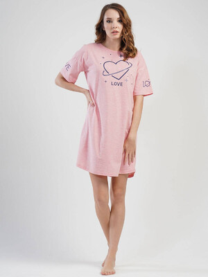 Купить Хлопковая ночная сорочка с коротким рукавом VIENETTA 1100190000 в Украина в Lingerie.ua - Одяг для дому та відпочинку, Фото 1