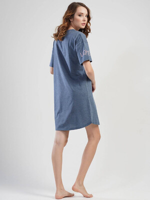 Купить Хлопковая ночная сорочка с коротким рукавом VIENETTA 1100190000 в Украина в Lingerie.ua - Одяг для дому та відпочинку, Фото 3