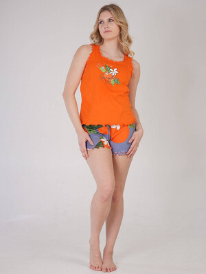 Купить Хлопковая пижама с шортами VIENETTA 2116100135 в Украина в Lingerie.ua - Одяг для дому та відпочинку, Фото 5