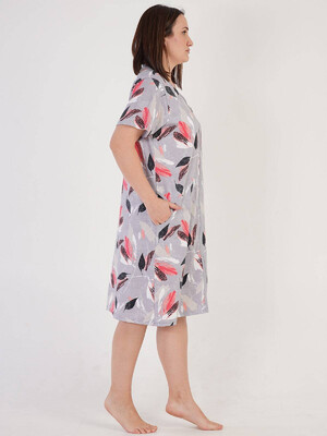 Купить Хлопковый халат с коротким рукавом VIENETTA 2120520554 в Украина в Lingerie.ua - Одяг для дому та відпочинку, Фото 4