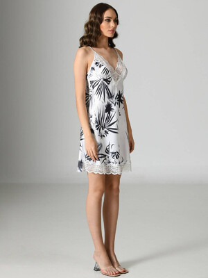 Купить Шёлковая ночная сорочка на бретельках VIENETTA 1611021151 в Украина в Lingerie.ua - Одяг для дому та відпочинку, Фото 2