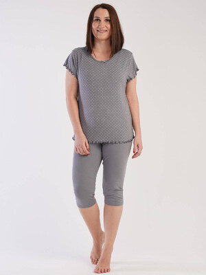 Купить Пижама из вискозы с капри VIENETTA 2123780928 в Украина в Lingerie.ua - Одяг для дому та відпочинку, Фото 1