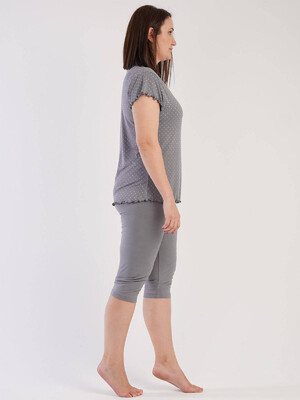 Купить Пижама из вискозы с капри VIENETTA 2123780928 в Украина в Lingerie.ua - Одяг для дому та відпочинку, Фото 3