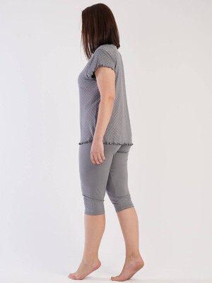 Купить Пижама из вискозы с капри VIENETTA 2123780928 в Украина в Lingerie.ua - Одяг для дому та відпочинку, Фото 4