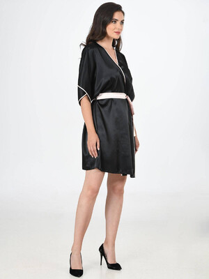 Купить Шелковый халат с коротким рукавом VIENETTA SATEEN 1609814848 в Украина в Lingerie.ua - Одяг для дому та відпочинку, Фото 2