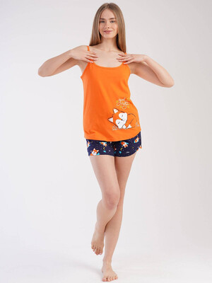 Купить Хлопковая пижама с шортами VIENETTA 2120390494 в Украина в Lingerie.ua - Одяг для дому та відпочинку, Видео