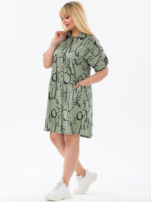 Купить Летнее платье на пуговицах с коротким рукавом JEN 02226 в Украина в Lingerie.ua - Одяг для дому та відпочинку, Фото 1