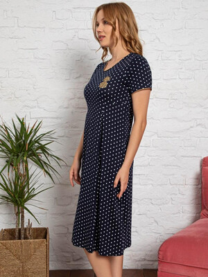 Купить Трикотажное платье в горошек COCOON J2-2121 в Украина в Lingerie.ua - Одяг для дому та відпочинку, Фото 2