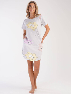 Купить Хлопковая ночная сорочка с принтом VIENETTA 2121931510 в Украина в Lingerie.ua - Одяг для дому та відпочинку, Фото 1