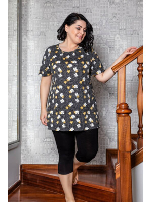 Купить Комплект женский больших размеров COCOON J6-6004 футболка и бриджи из модала в Украина в Lingerie.ua - Одяг для дому та відпочинку, Фото 1