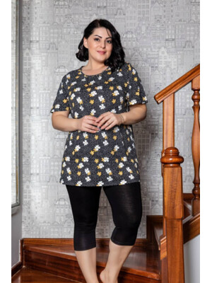 Купить Комплект женский больших размеров COCOON J6-6004 футболка и бриджи из модала в Украина в Lingerie.ua - Одяг для дому та відпочинку, Фото 2