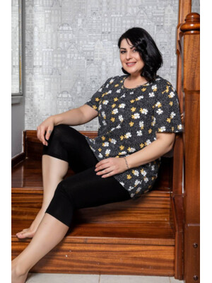 Купить Комплект женский больших размеров COCOON J6-6004 футболка и бриджи из модала в Украина в Lingerie.ua - Одяг для дому та відпочинку, Фото 3